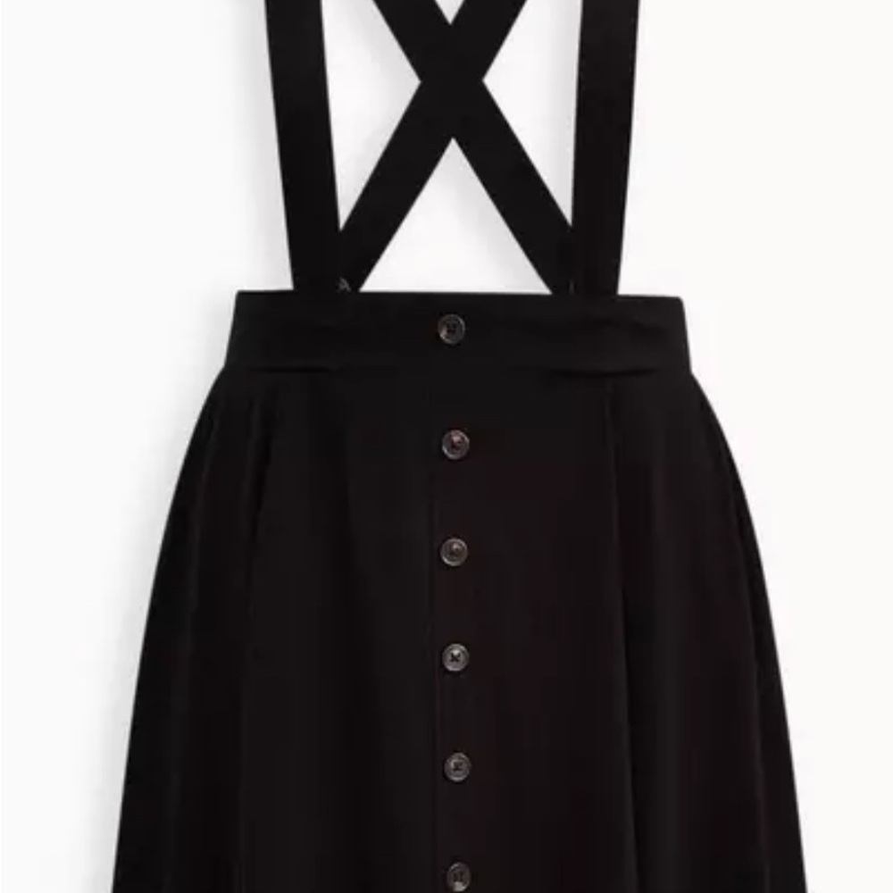 Torrid Black Mini Skirt Tail with Button Detail